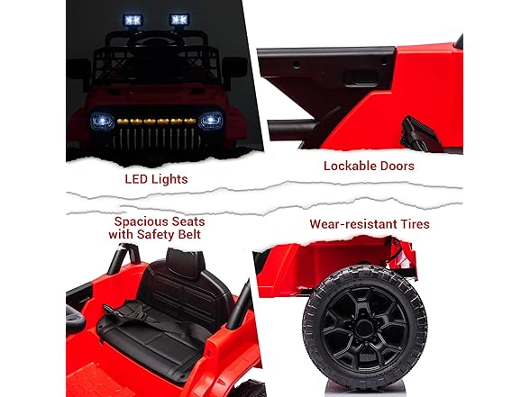 12V Ride On Car for Kids Electric Vehicle Red