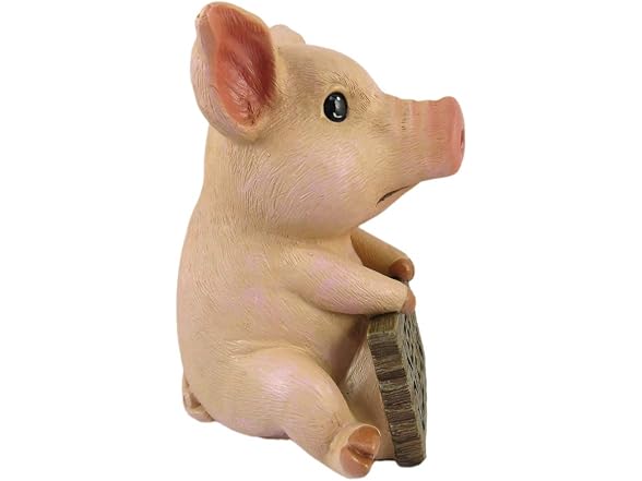 DWK Pig Toilet Tank Decorative Figurine | Pig Bath