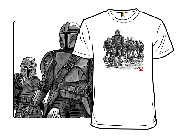 Seven Mandalorians sumi-e
