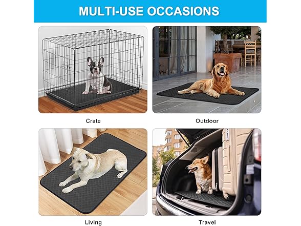 Aulase Chew Proof Dog Crate Bed Pad