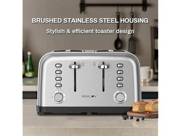 4 Slice Toaster with Dual Controls
