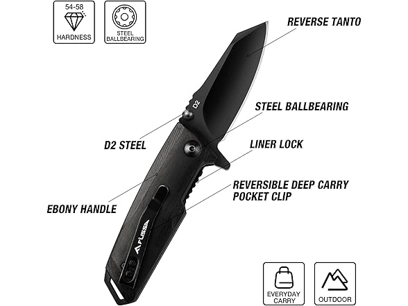 FLISSA Small Pocket Knife 2-3/4" D2 Steel