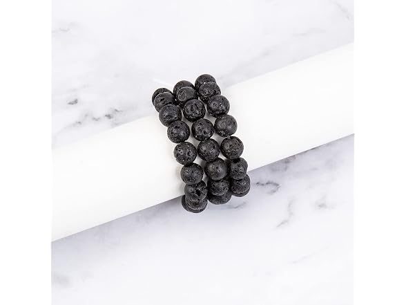PH PandaHall 1320pcs (20 Strands) 6mm Natural Lava Beads