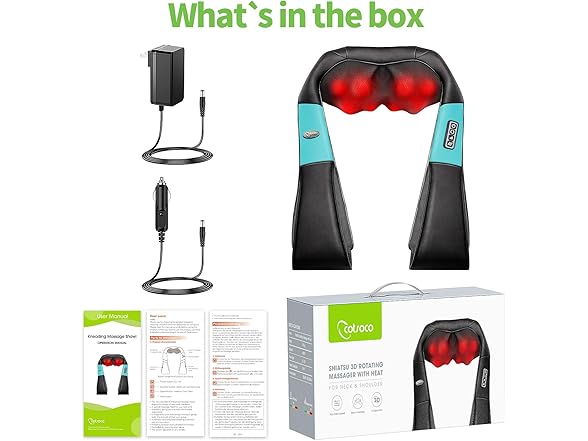 cotsoco Shiatsu Neck Massager - Teal