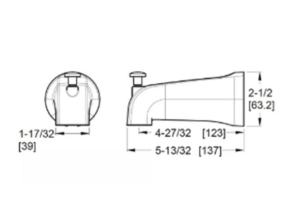Pfister J15-020C Tub Spout with Diverter Chrome