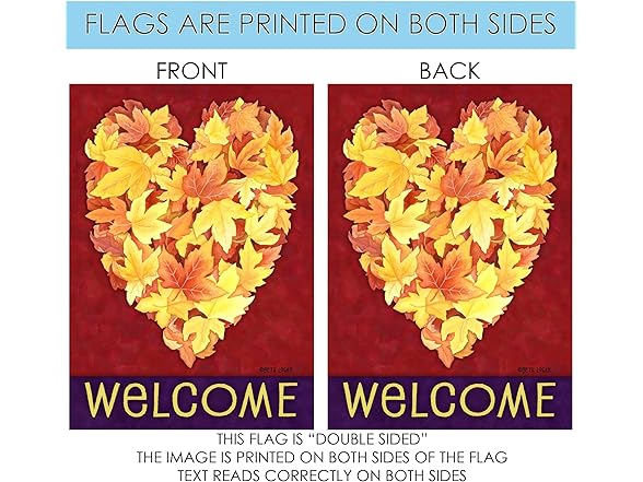 Toland Leaf Heart Fall Flag, 28x40