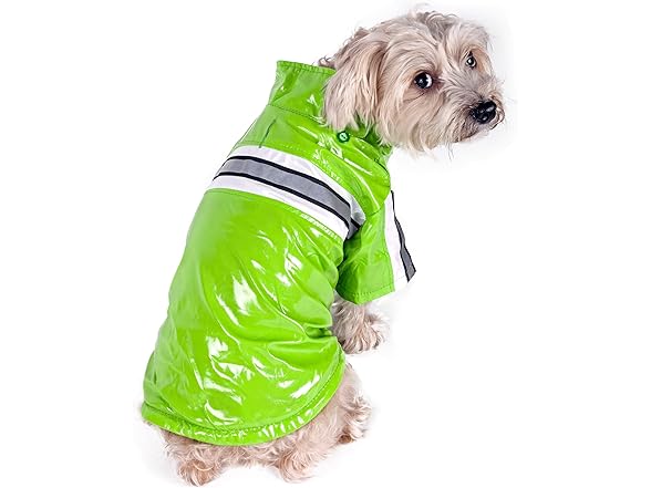 Pet Life ® 'Reflecta-Glow' Dog Raincoat