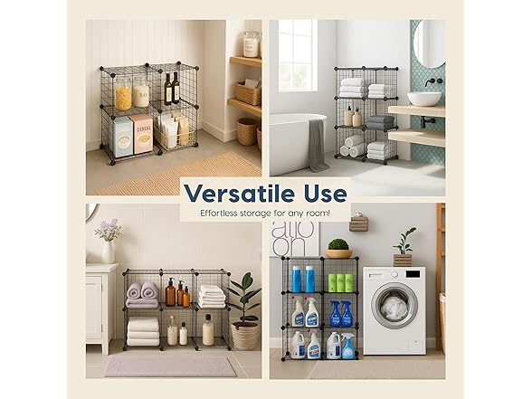 IRIS USA 6-Cube Modular Wire Cube Storage