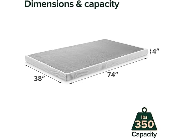 Zinus 4 Inch Quick Lock Smart Box Spring