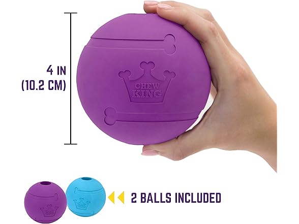Chew King Dog Fetch Balls, 2 Pack