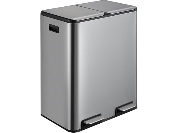 MOVECOM 16 Gallon Dual Compartment Kitchen Trash Can