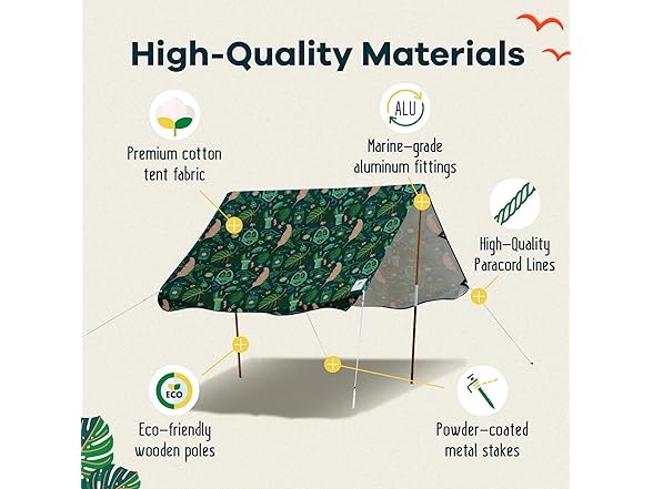 Beach Canopy Tent UPF50+ Jungala Print