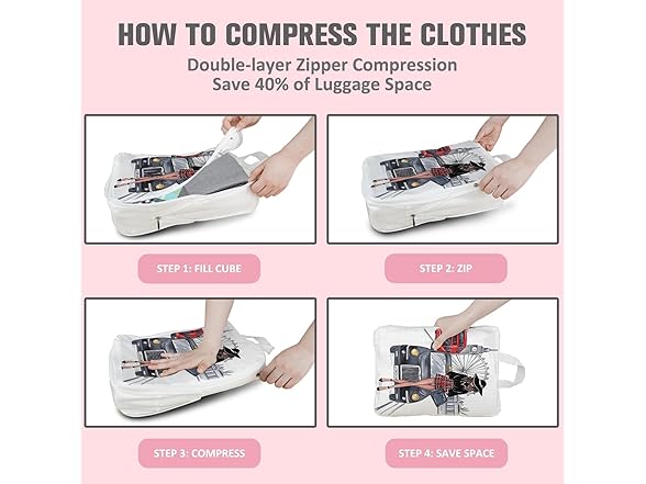beautype 6 Set Compression Packing Cube