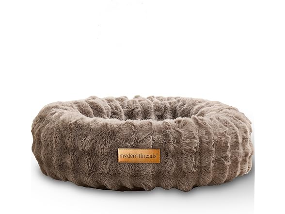 Modern Threads Calming Donut Dog Bed for Medium Dogs