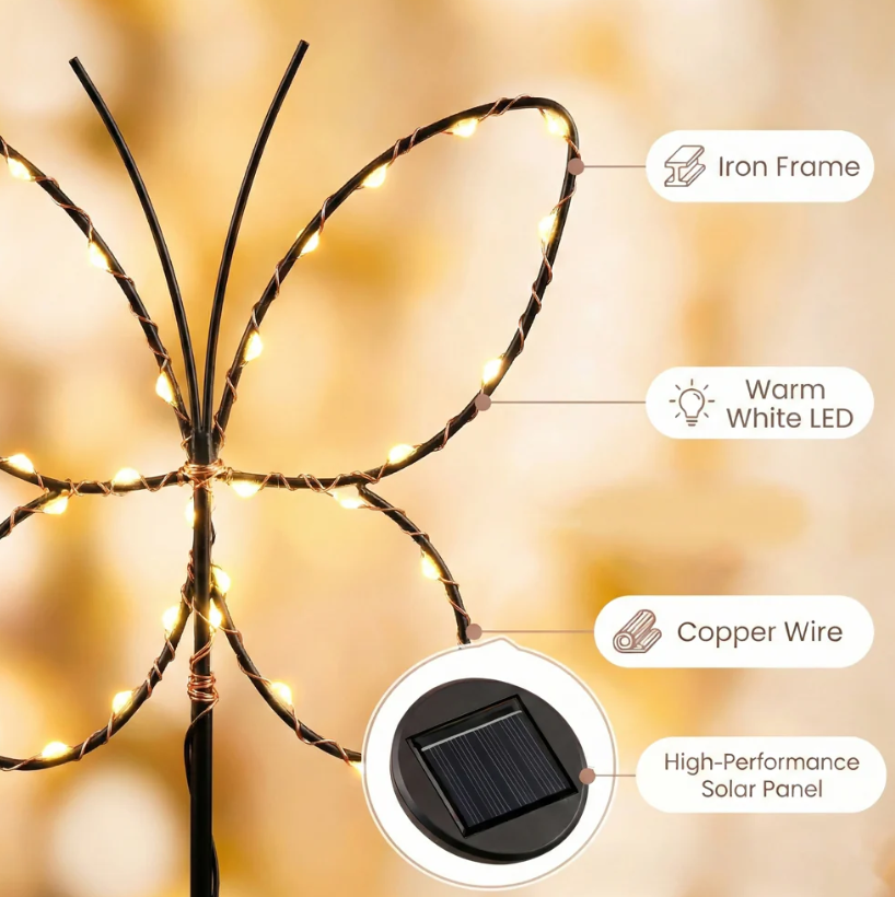 Touch Of ECO Solar Powered LED Garden Stake- Butterfly - Gallery 13