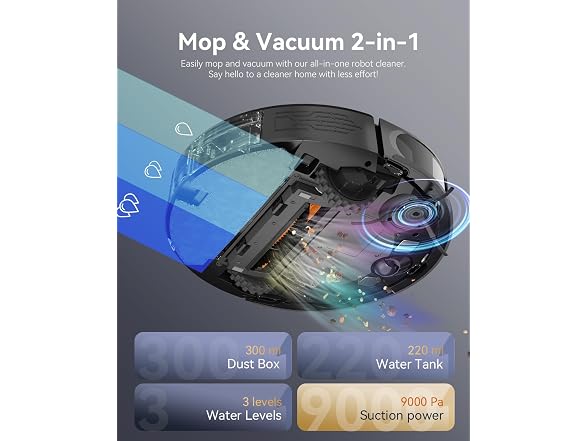 Kewbily Robot Vacuum and Mop Combo