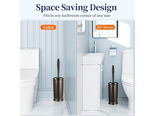 2 Pack Toilet Bowl Brush Holder Set