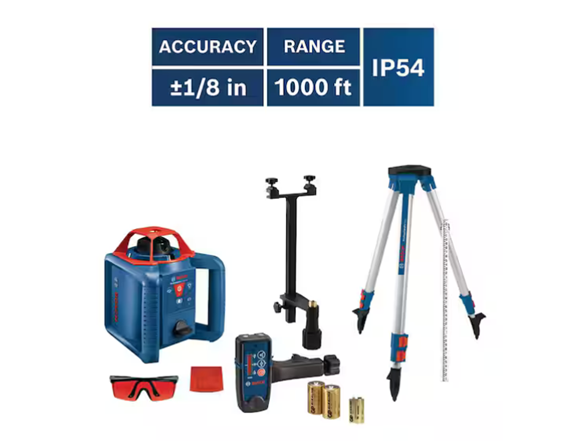 Bosch GRL800-20HVK 800ft Red Rotary Laser Level Kit