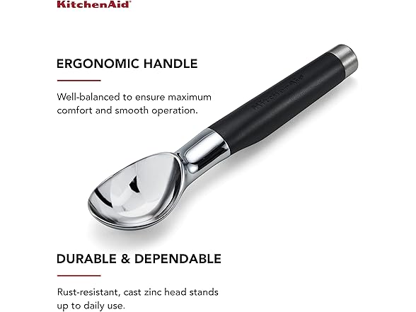 KitchenAid Gourmet Ice Cream Scoop,Black