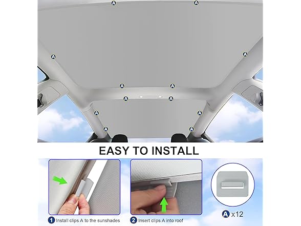 Tussgey Tesla Model 3 Sunshade Roof