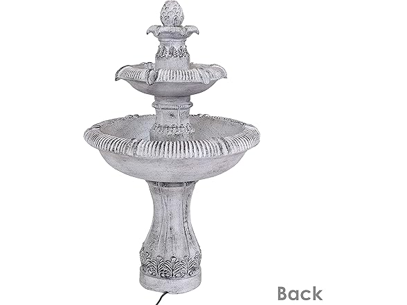 Sunnydaze Mediterranean 3-Tier Outdoor Water Fountain