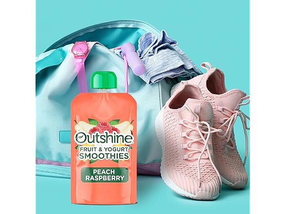 4PK Outshine Fruit & Yogurt Smoothie Peach Raspberrt