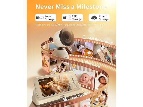 ALIOBC Baby Monitor W/ Camera and Audio