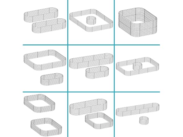 Sunnydaze 62.5-Inch Oval Raised Garden Bed