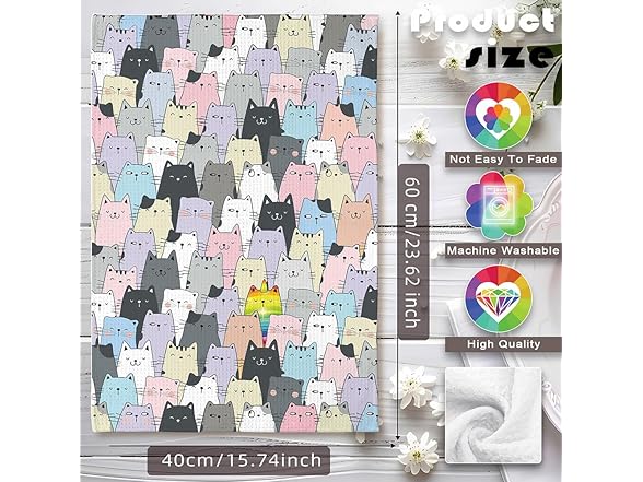 Iznomo Funny Unicorn Kitchen Towels