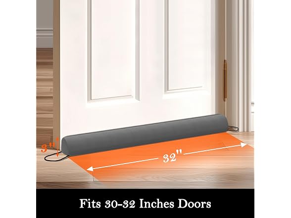 Sunolga Door Draft Stopper, Removable Wshbl