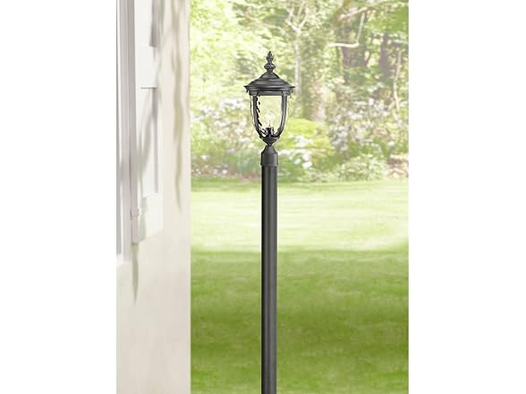 Black 84" High Modern Outdoor Direct Burial Post - Gallery 5