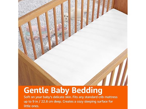 Amazon Basics 100% Cotton Jersey Knit Fitted Crib Sheet