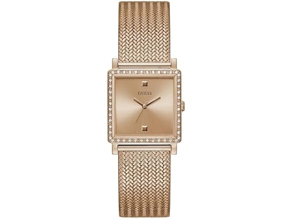 Guess Women's 28mm Watch - Rose Gold Tone Mesh