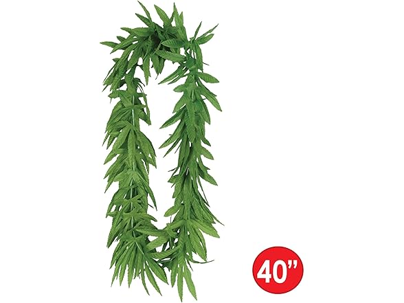 Beistle Tropical Fern Leaf Leis 6-Pack Green