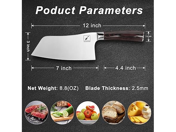 imarku 7 inch cleaver knife