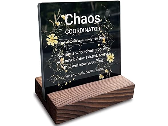 Chaos Coordinator Desk Sign