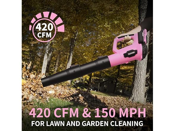 LEAPUL W0097 Cordless Leaf Blower Pink
