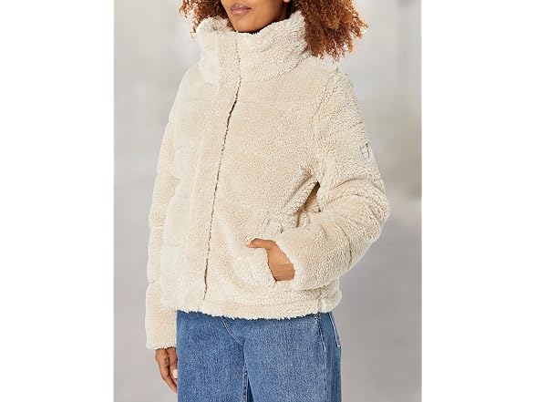 Calvin Klein W. Faux Sherpa Teddy Coat