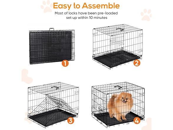 Dog Crate 18 Inch Small Dog Cage Foldable