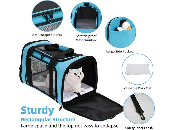 Helcb Pnimaund Pet Carrier Airline Soft Cat Carriers