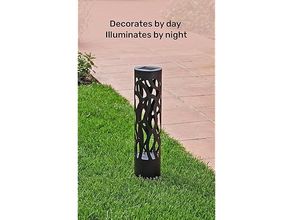 Home Zone Living Secure Solar Bollard Pathway Lights, 4-Pack