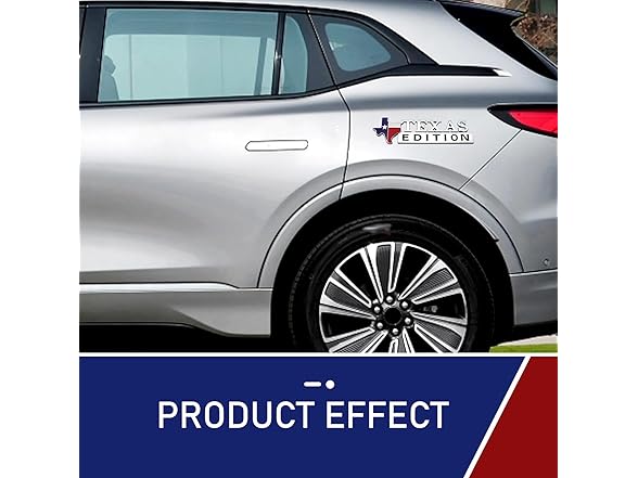 Texas Edition Trunk Decal 2Pcs Silver