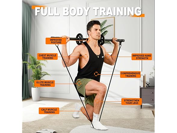 HOTWAVE Resistance Bands Bar - Advanced Kit