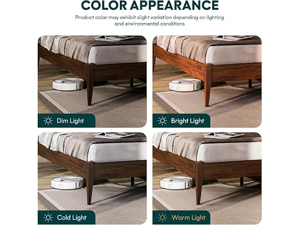 Bme Dinkee King Size Bed Frame, 15" High Platform