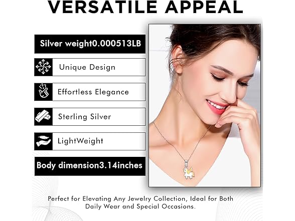 Thai Jewelry Silver Unicorn Pendant