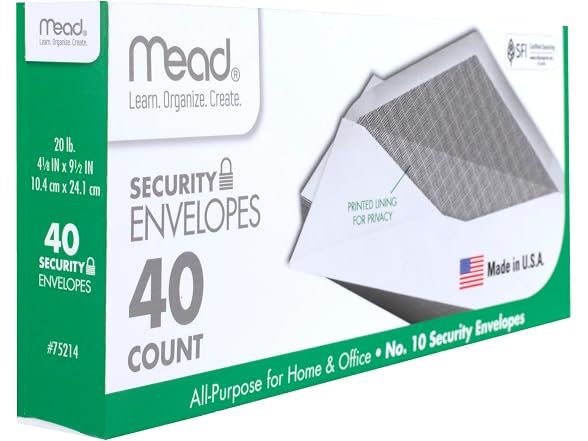 Mead Mead #10 Envelopes, Letter Size, 4-1/8