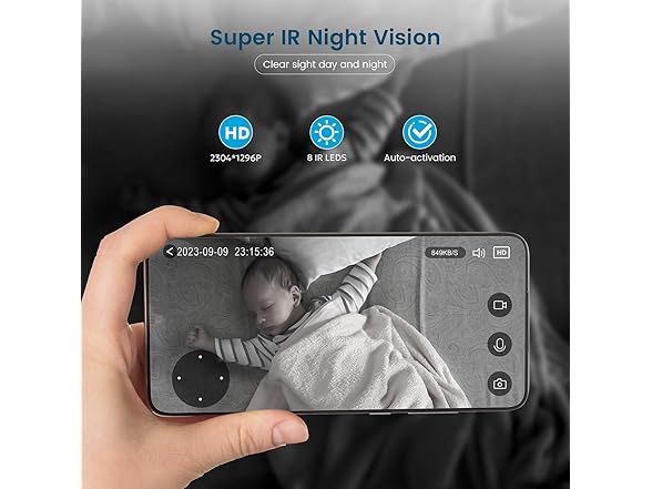 (NEW) Indoor 2K 360 Pan/Tilt Camera w/ Motion Detection