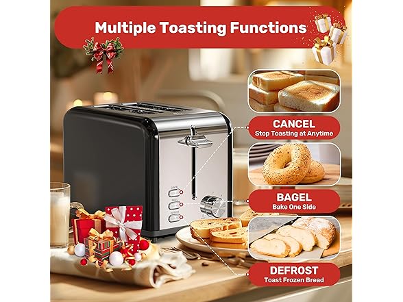 YSSOA 2 Slice Stainless Steel Toaster