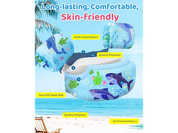 HeySplash Swim Vest for Kids 22-55 Lbs