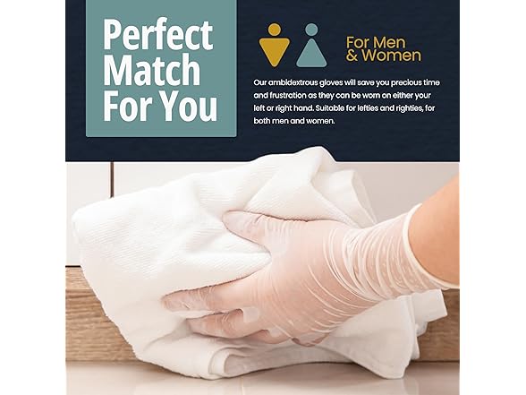 MedPride Powder-Free Vinyl Exam Gloves Large 1000ct